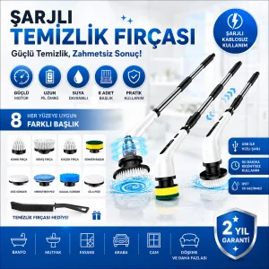 9 Başlıklı Temizlik Fırçası
